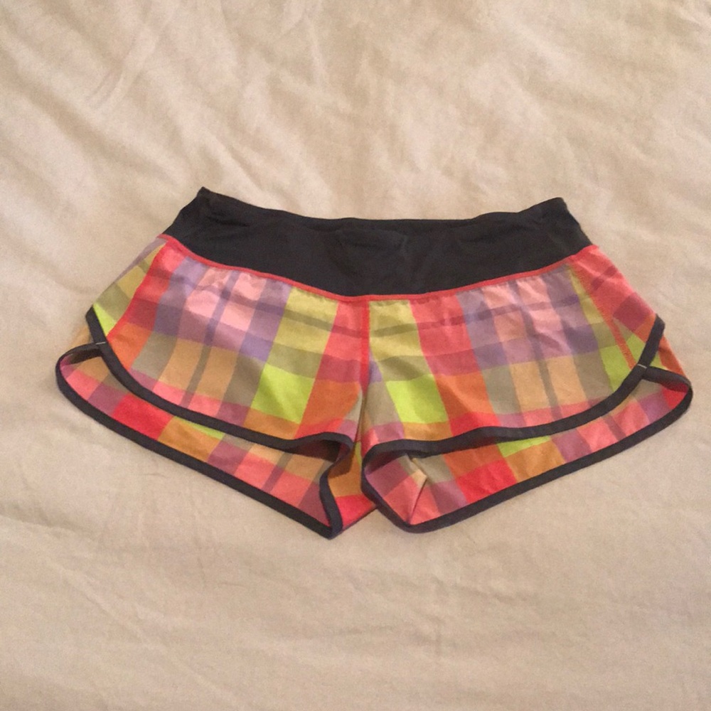 Lululemon Plaid Speed Shorts